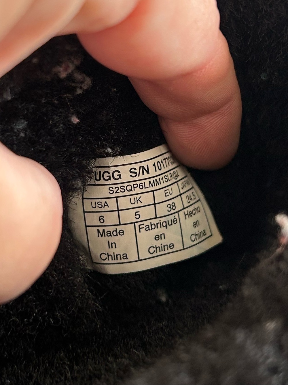 Well loved UGG Black Suede Shearling Boots - Picture 9 of 10